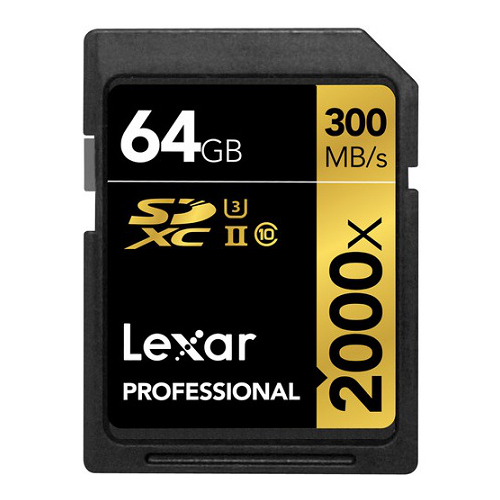 LEXAR Pro SDXC 64GB 300MB/s V90 UHS-II U3