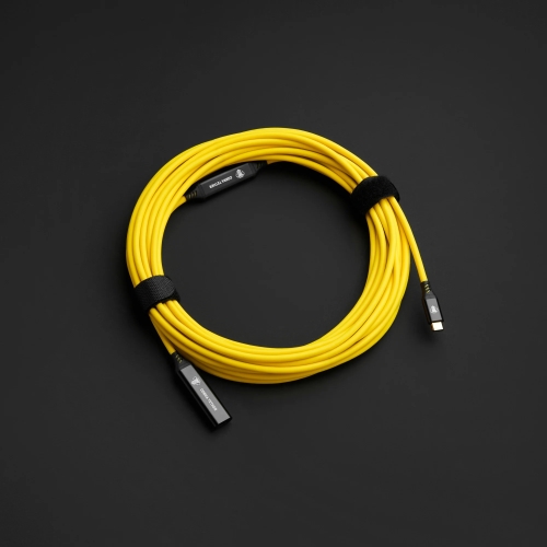 USB-C Extensão Macho/Fêmea - 10m Amarelo