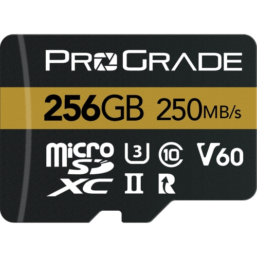 PROGRADE microSDXC Gold 256GB 250MB/s V60 UHS-II