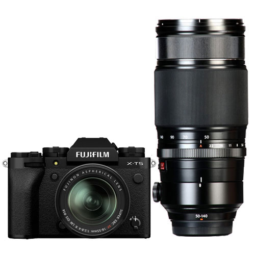 FUJIFILM X-T5 Black + XF 18-55mm + XF 50-140mm