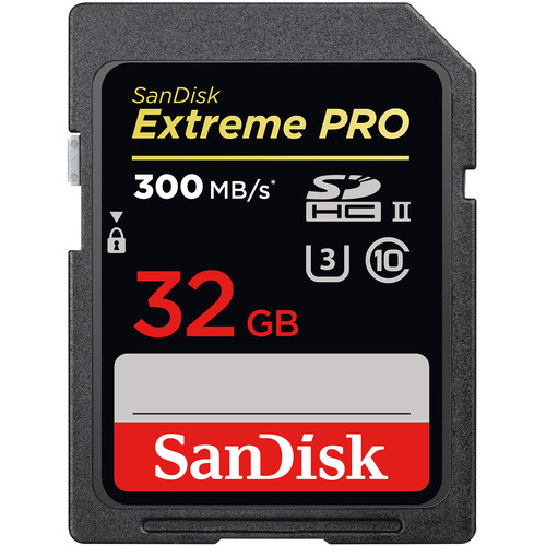 SANDISK EXTREME PRO SDHC 32GB 300MB/s V90 UHS-II U3